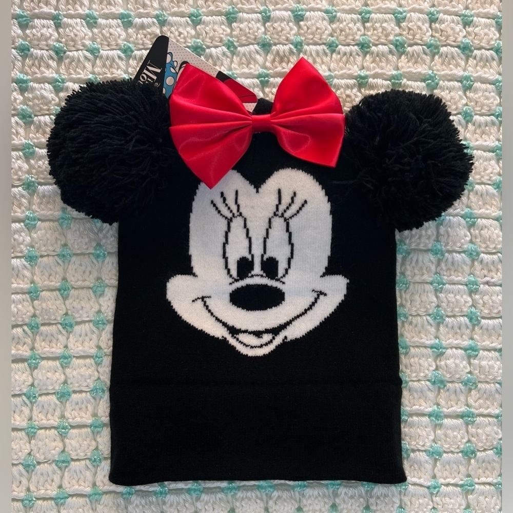 Disney Minnie Mouse Black Hat and Gloves Set - Picture 3 of 4